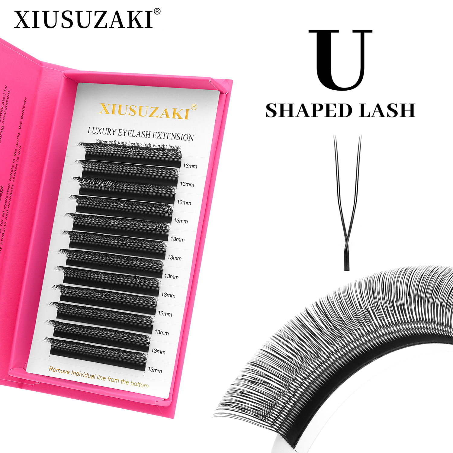 Eyelash Extension Double Volume - XIUSUZAKI U Shaped Parallel Flower Eyelashes