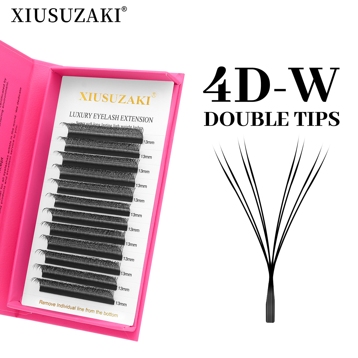 Eyelash Extension Double Volume - XIUSUZAKI 8D W Shaped Lashes Double