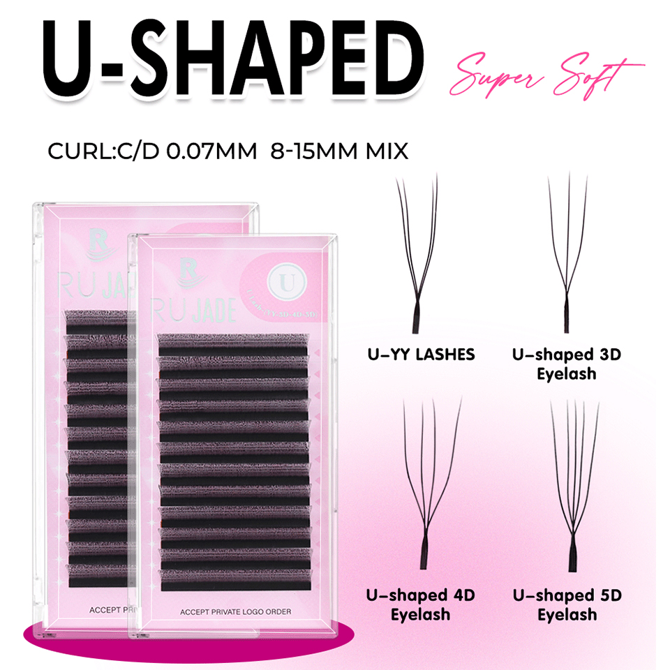 Eyelash Extension Double Volume - Rujade U Shaped YY Shaped Eyelashes