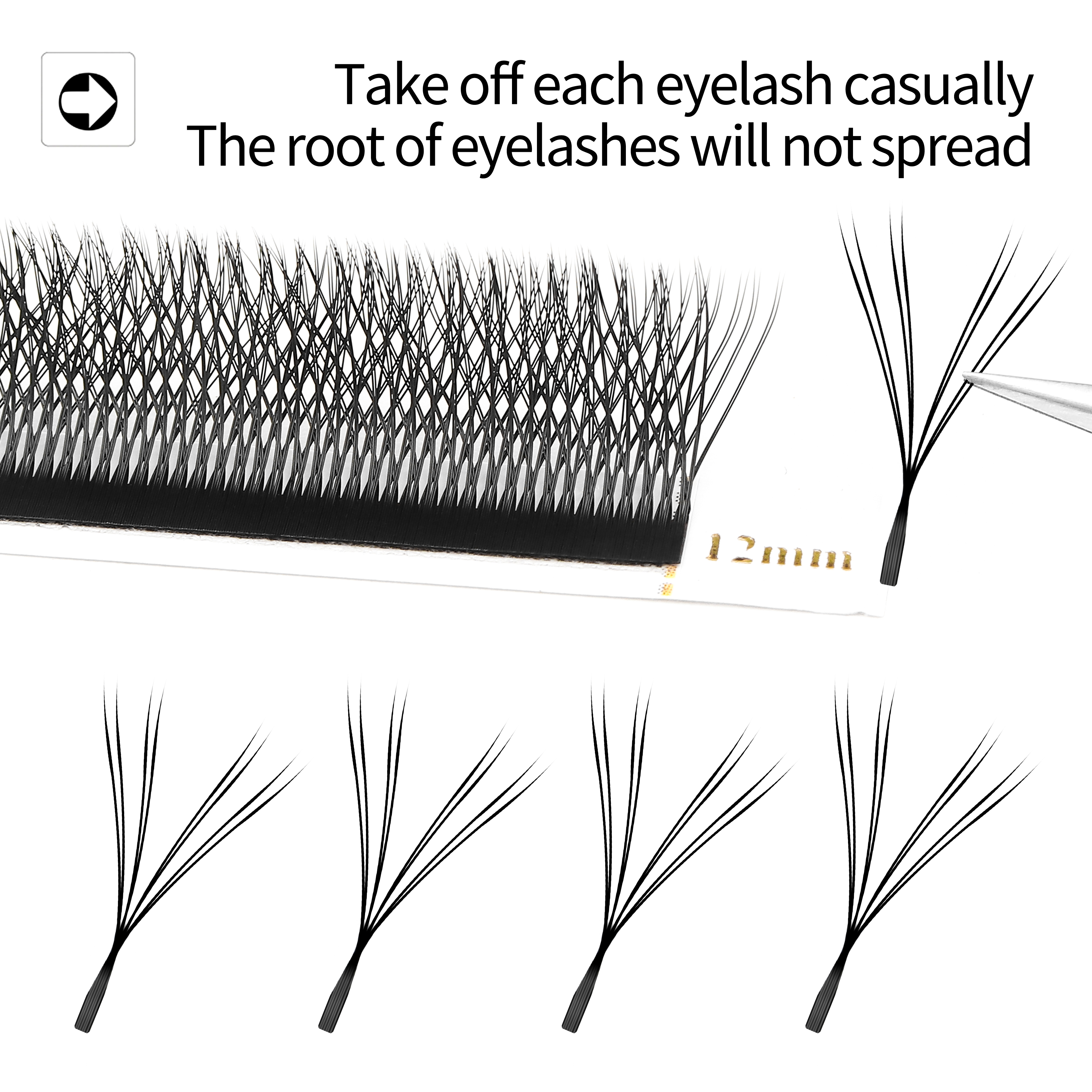 XIUSUZAKI Double Tips 3D 4D W  – обзор и цена Eyelash Extension Double Volume