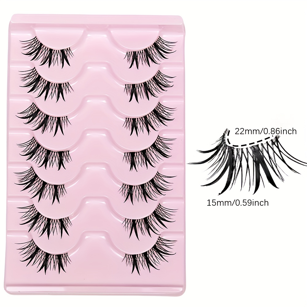 7 Pairs Half eye false eyelash – обзор и цена Eyelash Extension Japan