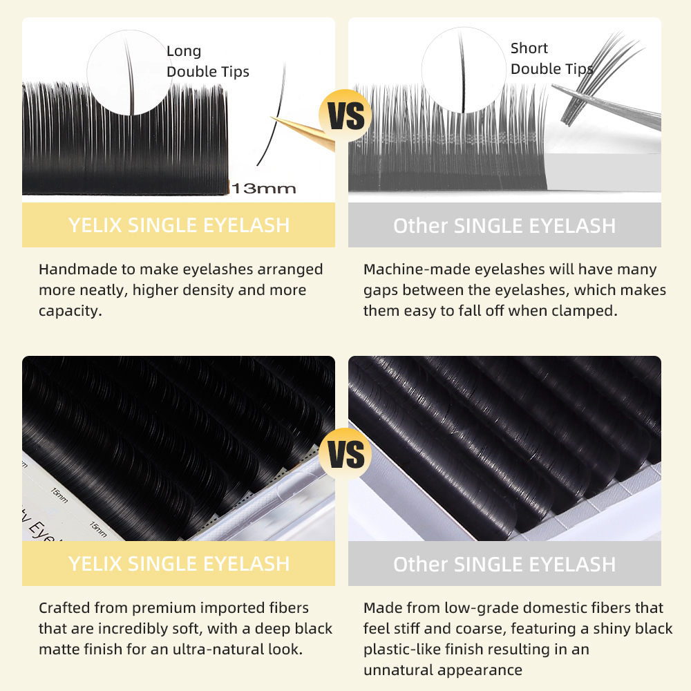 Yelix Double Split Tip Ellipse – обзор и цена Eyelash Extension Double Volume