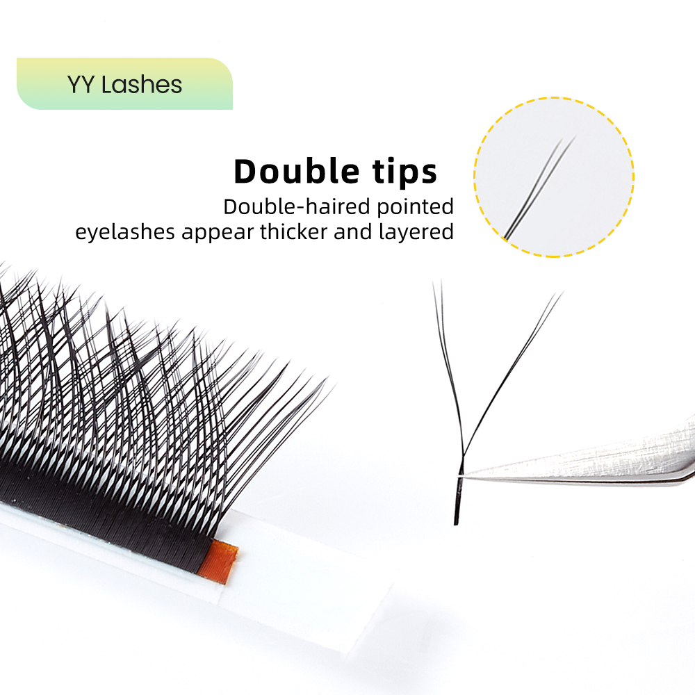 Yelix Y/YY Lashes Double Tips  – обзор и цена Eyelash Extension Double Volume