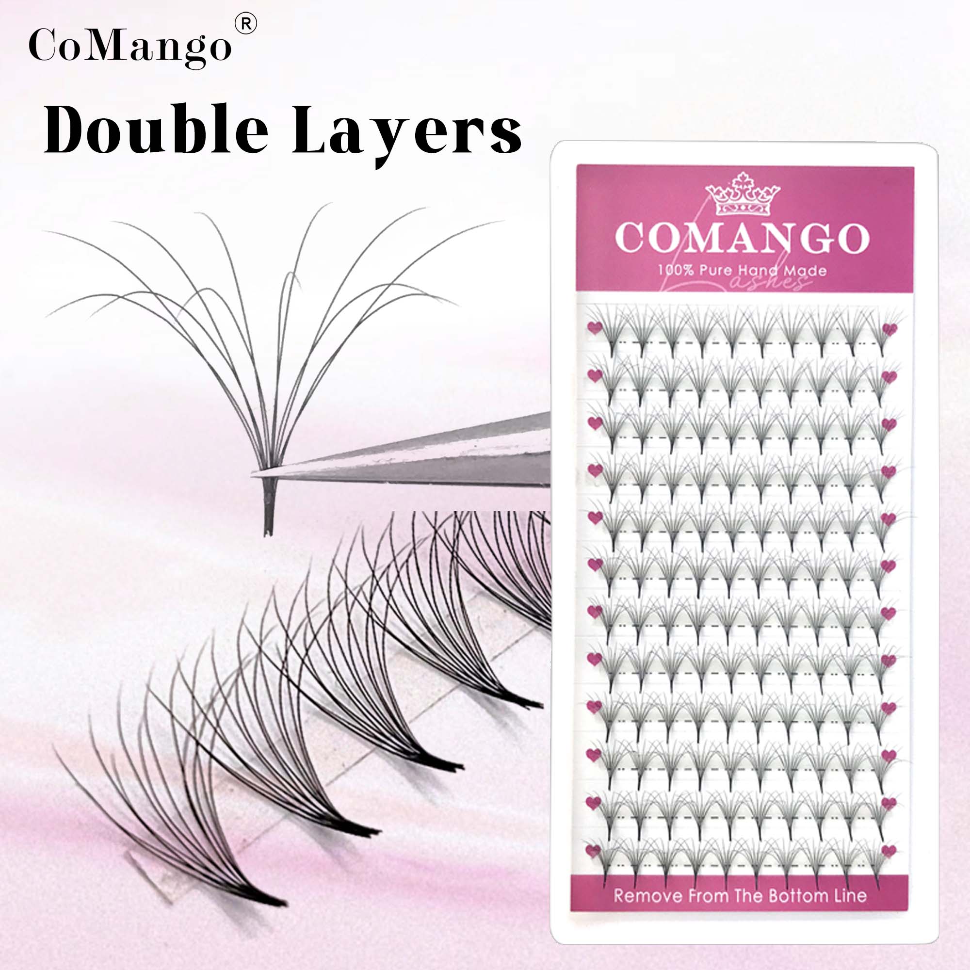 CoMango Double-Layer Fluffy Pr – обзор и цена Eyelash Extension Double Volume