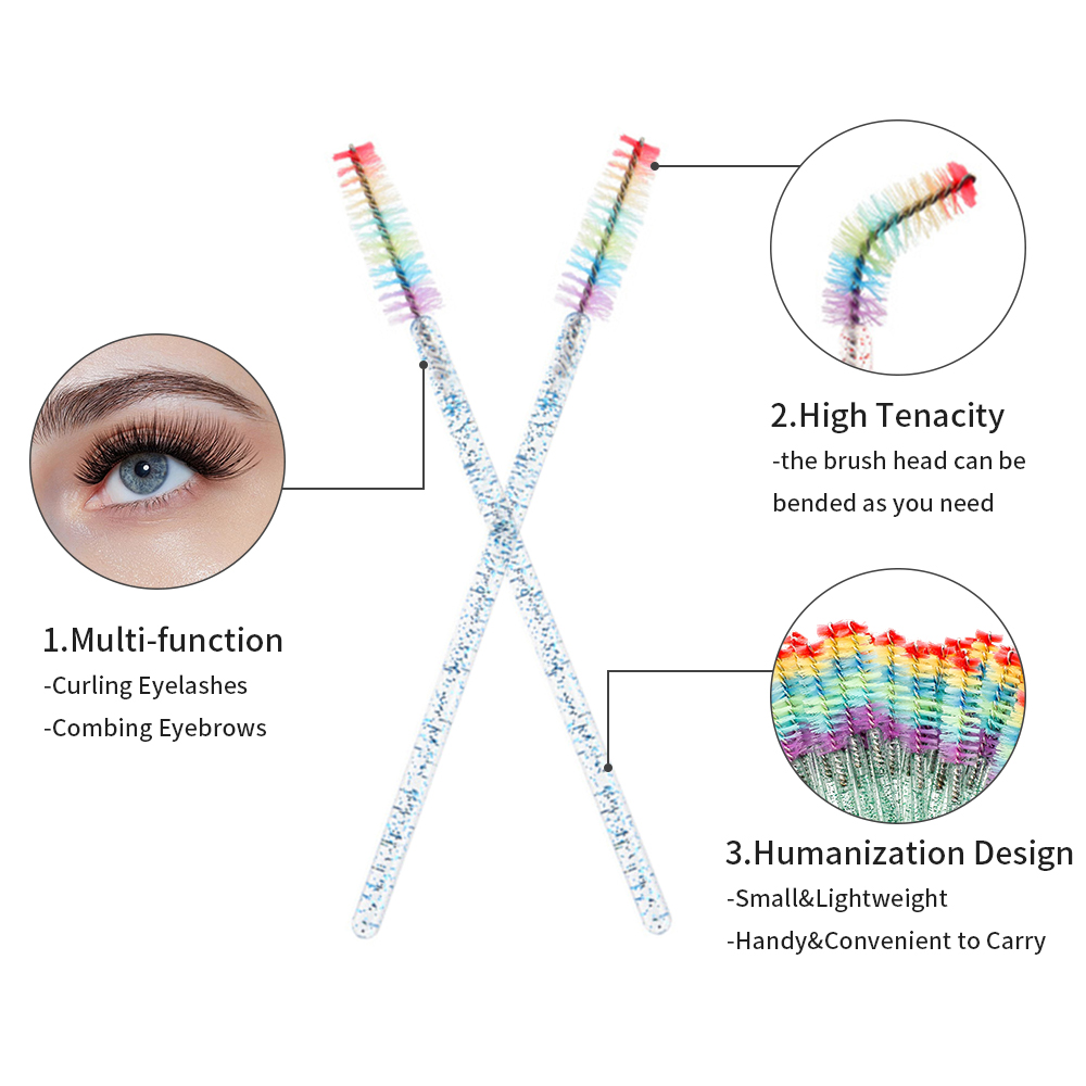 50PCS Rainbow Crystal Eyelash  – обзор и цена Eyelash Extension Class