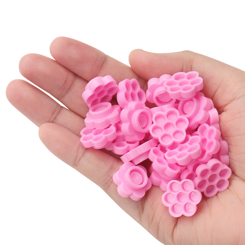 100 Pcs Pink Flower Glue Delay – обзор и цена Eyelash Extension Class