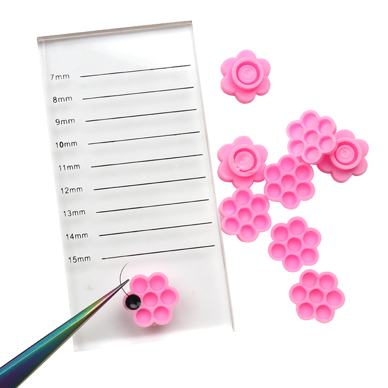 100 Pcs Pink Flower Glue Delay – обзор и цена Eyelash Extension Class