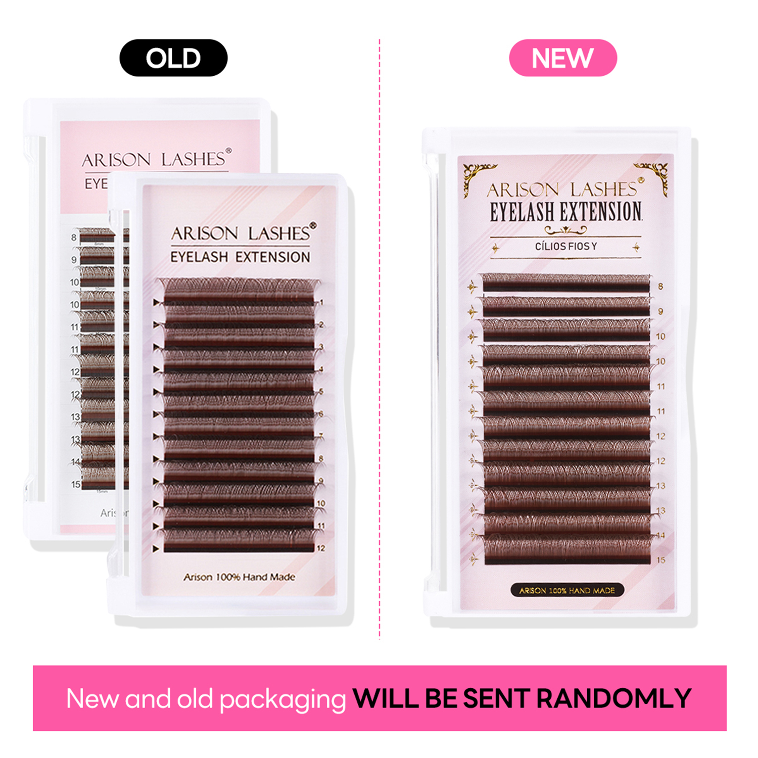 ARISON Brown 2D YY Lashes Doub – обзор и цена Eyelash Extension Double Volume