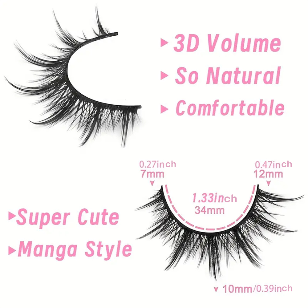 10 Pairs Manga Anime Lashes Na – обзор и цена Eyelash Extension Japan