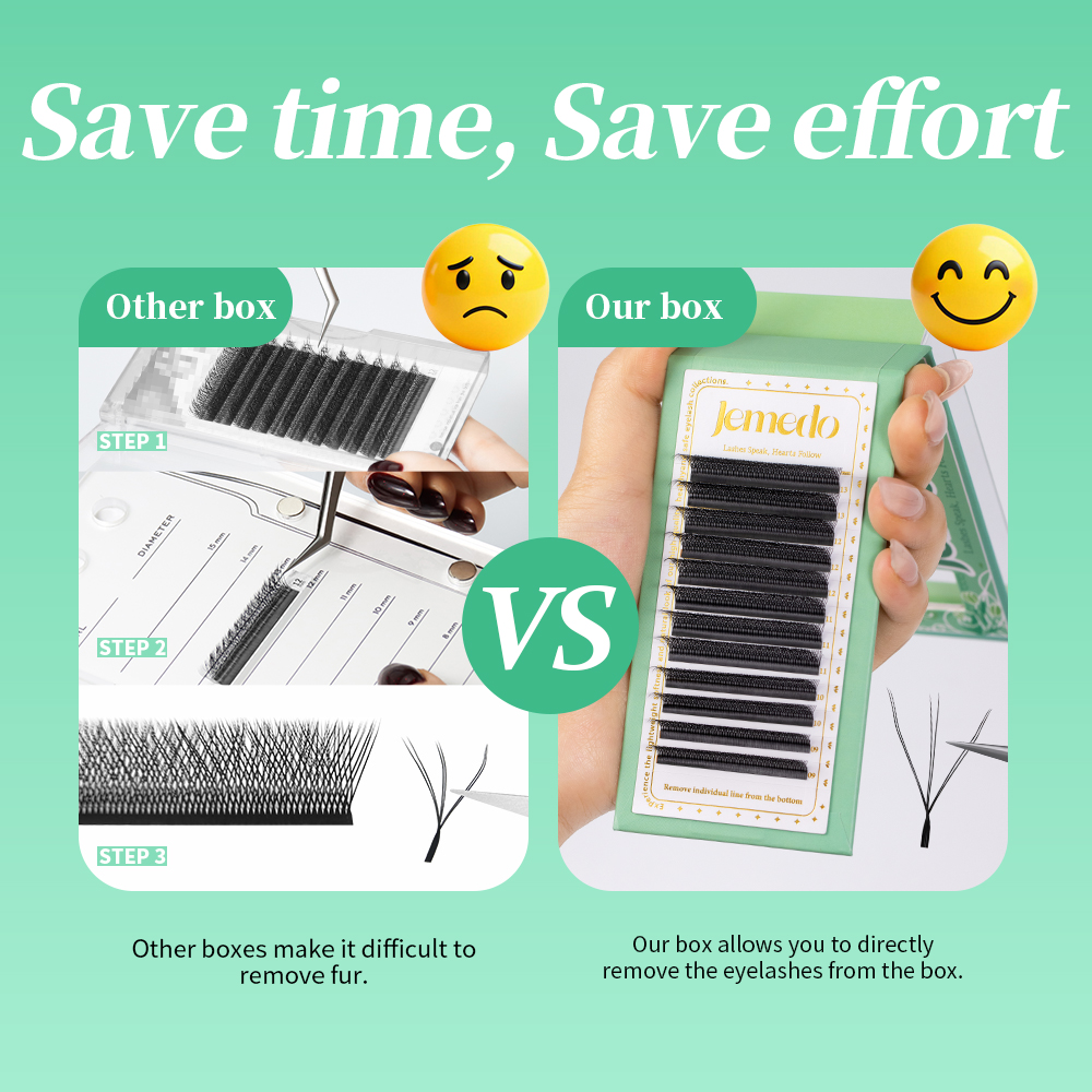 JEMEDO Double Tips 3DW Eyelash – обзор и цена Eyelash Extension Double Volume