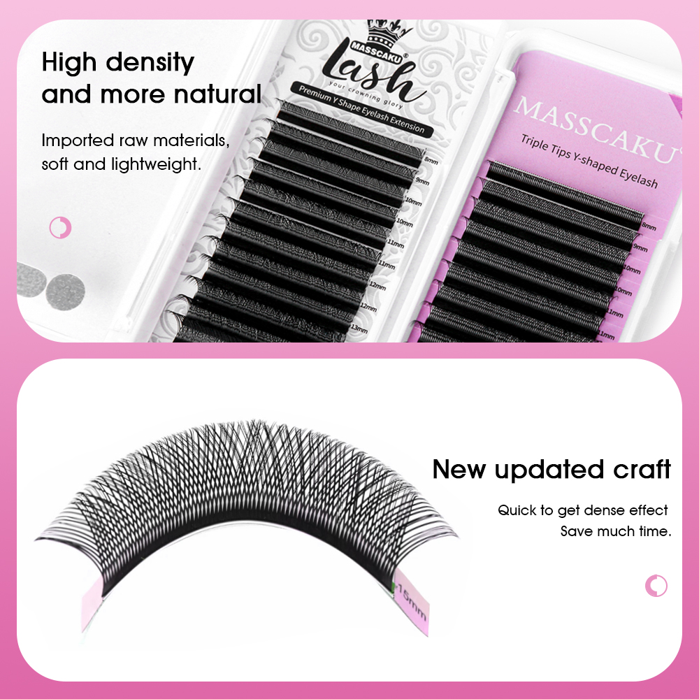 MASSCAKU Hot Selling Natural P – обзор и цена Eyelash Extension Double Volume