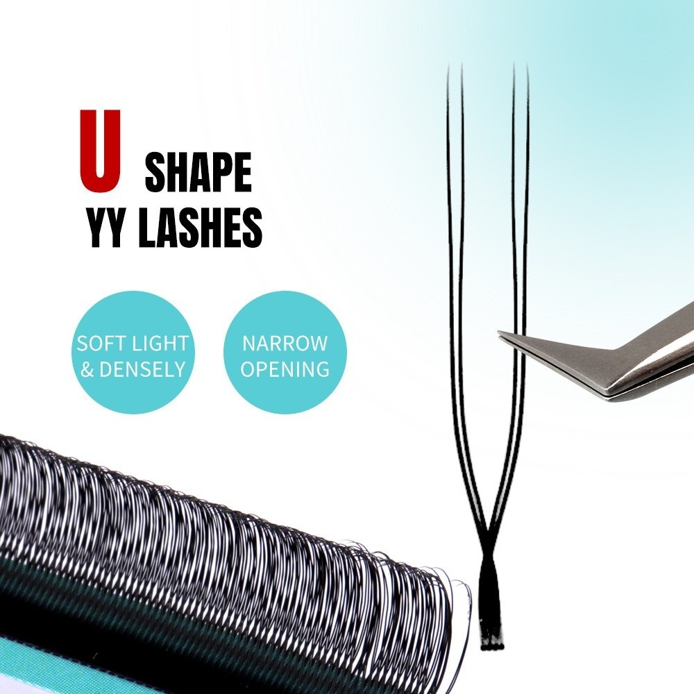 Natural Curl U Shape YY Lashes – обзор и цена Eyelash Extension Double Volume