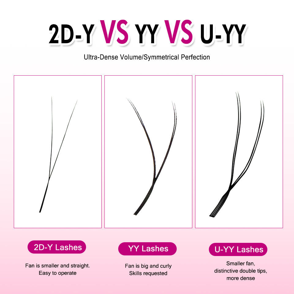 Rujade U Shaped YY Shaped Eyel – обзор и цена Eyelash Extension Double Volume