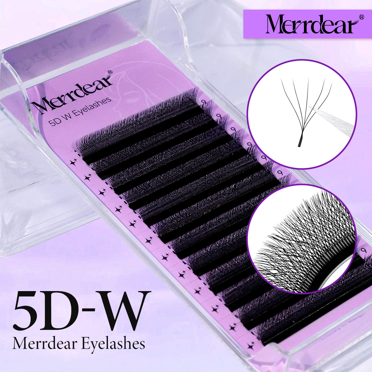 MerrdearWholesale 10trays/set  – обзор и цена Eyelash Extension Double Volume