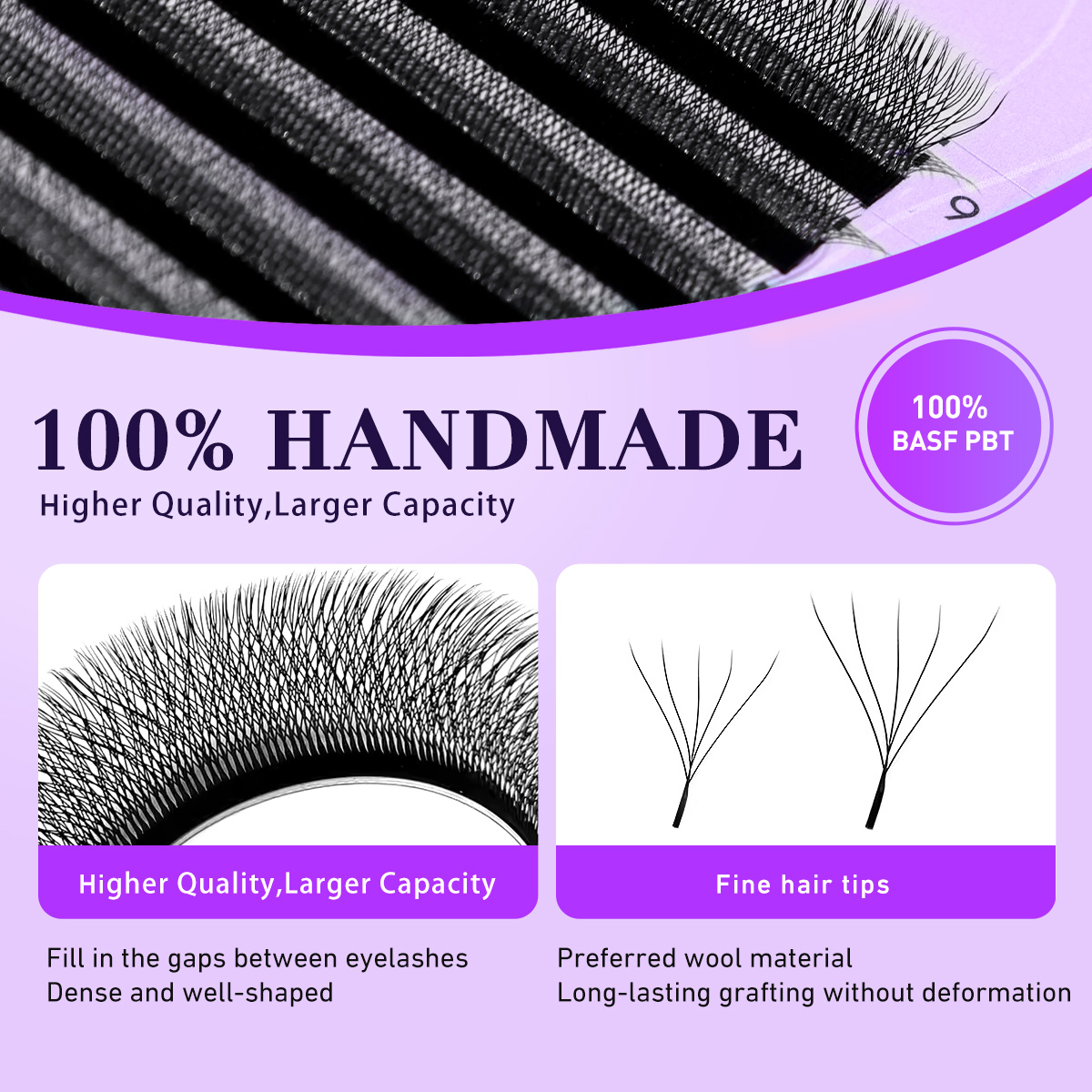 MerrdearWholesale 10trays/set  – обзор и цена Eyelash Extension Double Volume